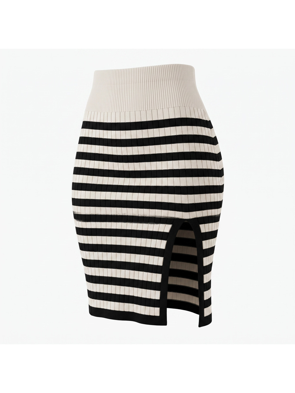 Slit Sweater Midi Skirt